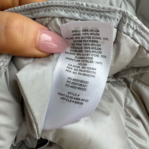 NWT Aritzia TNA Archive Quilted Premium Goose Down Gray Chrome Coat Size XS - Picture 10 of 12